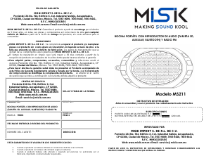 Manual de uso Misik MS211 Altavoz