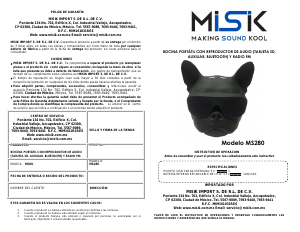 Manual de uso Misik MS280 Altavoz