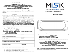 Manual de uso Misik MS251 Altavoz