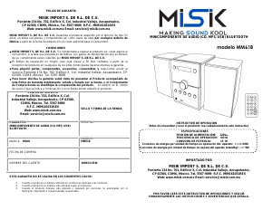 Manual de uso Misik MM618 Set de estéreo