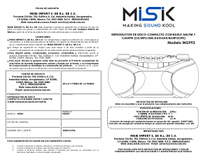 Manual de uso Misik MG993 Set de estéreo