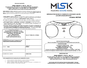 Manual de uso Misik MG968 Set de estéreo