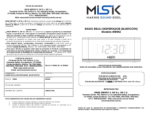 Manual de uso Misik MR442 Radiodespertador