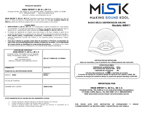 Manual de uso Misik MR411 Radiodespertador