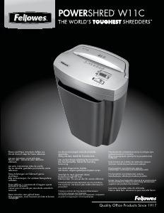 Manual de uso Fellowes W11C Powershred Destructora