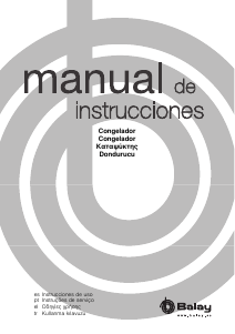 Manual de uso Balay 3GF8667P Congelador