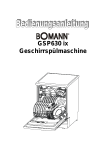 Bedienungsanleitung Bomann GSP 630 IX Geschirrspüler