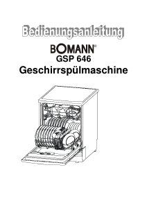 Bedienungsanleitung Bomann GSP 646 Geschirrspüler