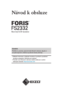 Manuál Eizo Foris FS2332 LCD monitor