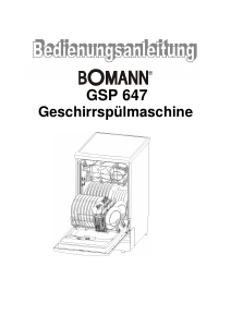 Bedienungsanleitung Bomann GSP 647 Geschirrspüler