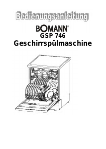 Bedienungsanleitung Bomann GSP 746 Geschirrspüler