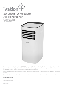 Manual Ivation IVAPAC10KBTU Air Conditioner