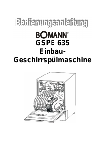 Bedienungsanleitung Bomann GSPE 635 Geschirrspüler