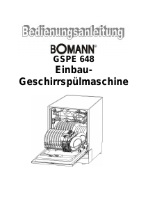 Bedienungsanleitung Bomann GSPE 648 Geschirrspüler