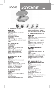 Manual Joycare JC-368 Conjunto de manicure-pedicure