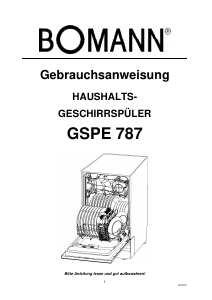 Bedienungsanleitung Bomann GSPE 787 Geschirrspüler