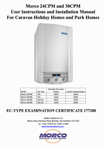 Manual Morco 24CPM Gas Boiler