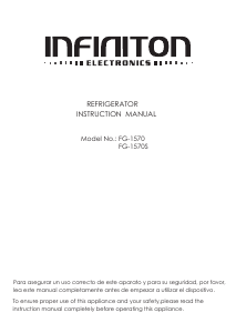 Manual de uso Infiniton FG-1570 Frigorífico combinado