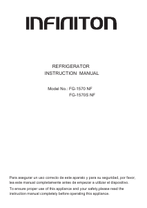 Manual de uso Infiniton FG-1570 NF Frigorífico combinado