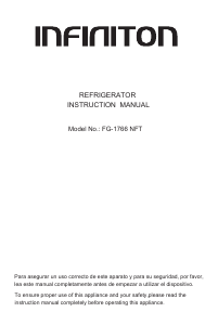 Handleiding Infiniton FG-1766 NFT Koel-vries combinatie