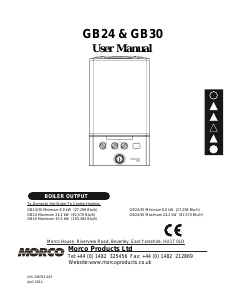 Manual Morco GB30 Gas Boiler