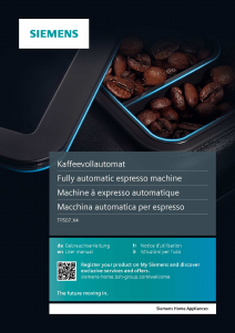 Manuale Siemens TP507DX4 Macchina per espresso