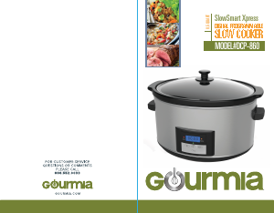 Manual Gourmia DCP860 Slow Cooker