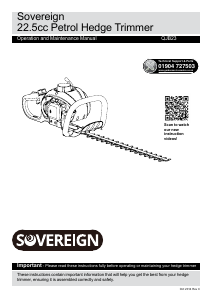 Manual Sovereign QJ823 Hedgecutter
