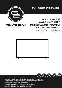 Návod GoGEN TVU65W652STWEB LED televízor