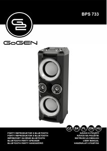 Manual GoGEN BPS 733 Speaker
