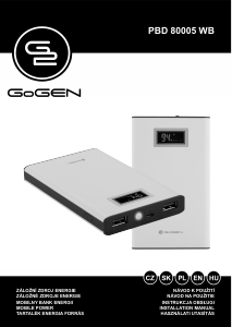 Használati útmutató GoGEN PBD80005WB Hordozható töltő