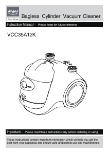 Manual Argos VCC35A12K Vacuum Cleaner