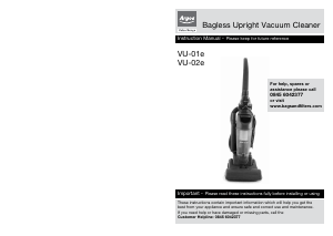 Manual Argos VU-01e Vacuum Cleaner