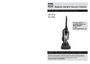Manual Argos VU-02e Vacuum Cleaner