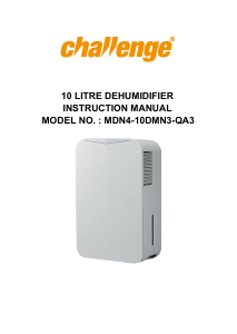 Manual Challenge MDN4-10DMN3-QA3 Dehumidifier