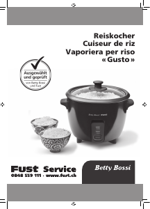 Manuale Fust 250797 Betty Rossi Gusto Fornello di riso