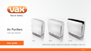 Handleiding Vax AP01 Luchtreiniger