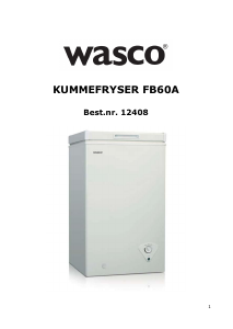 Brugsanvisning Wasco FB60A Fryser