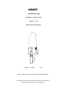 Brugsanvisning Wasco VHW01B17W Håndstøvsuger