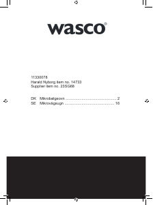 Brugsanvisning Wasco 23SG68