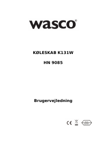 Brugsanvisning Wasco K131W Køleskab