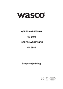 Brugsanvisning Wasco K350SS Køleskab