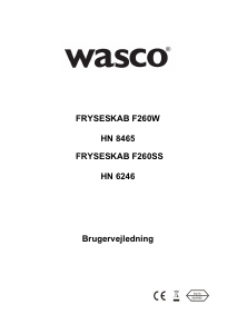 Brugsanvisning Wasco F260SS Fryser