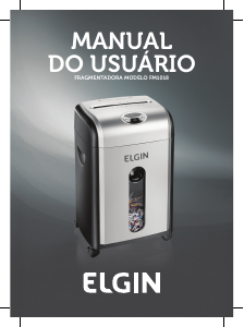 Manual Elgin FM 1018 Destruidora de papel