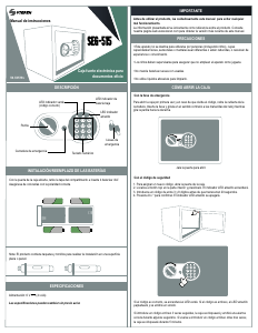 Manual de uso Steren SEG-515 Caja fuerte