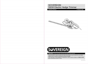 Manual Sovereign HTEG33-550 Hedgecutter