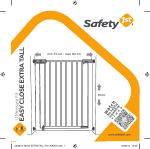 Bedienungsanleitung Safety1st Easy Close Extra Tall Kinderschutzgitter