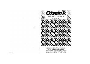 Manual de uso Otsein LSN 850 I Lavasecadora
