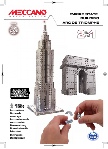 Manual Meccano set 15306 STEM Empire State Building and Arc de Triomphe