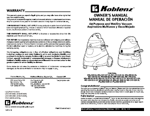 Manual Koblenz WD-300 K2 US Vacuum Cleaner